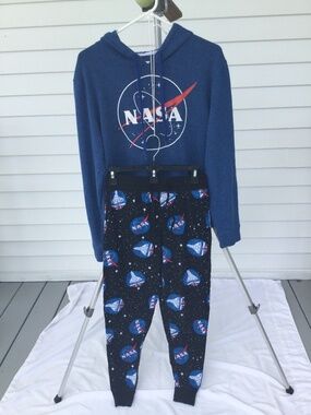 NASA MAD Engine Pajama Bottoms & NASA Sweatshirt Hoodie